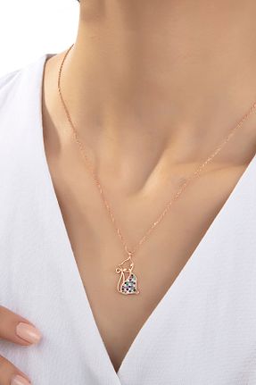 گردنبند نقره صورتی زنانه 925 عیار Gümüş Vadisi - کد 226902812