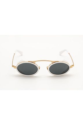 عینک آفتابی سفید زنانه UV400 Retro - کد 686321835