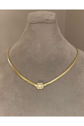 گردنبند نقره زرد زنانه 925 عیار emy by emel luxury silver jewelry - کد 686335614
