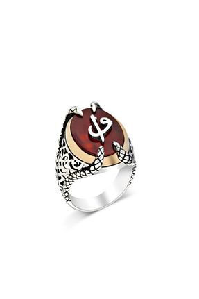 انگشتر نقره قهوه ای زنانه عقیق Takıdepo - کد 89050224