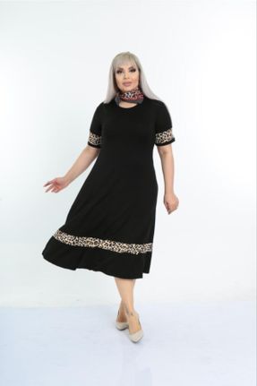 لباس مشکی زنانه ویسکون سایز بزرگ بافت کد 89514350
