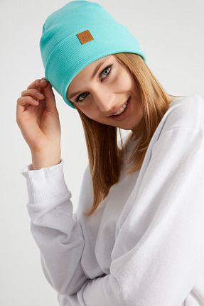 کلاه پشمی آبی زنانه پنبه ای Butikgiz - کد 89680130