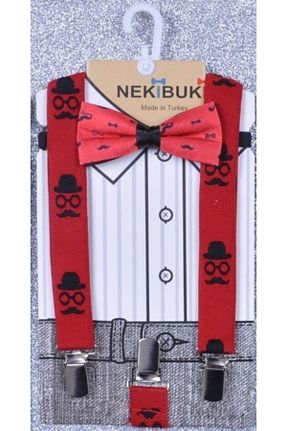 پاپیون قرمز بچه گانه پارچه ای NEKİBUKİ - کد 90170126