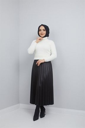 دامن حجاب مشکی زنانه کمر کش دار Essah Moda - کد 74443117