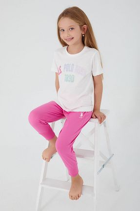 ست بالاتنه و پائین تنه سفید بچه گانه بافت U.S. Polo Assn. - کد 685614082