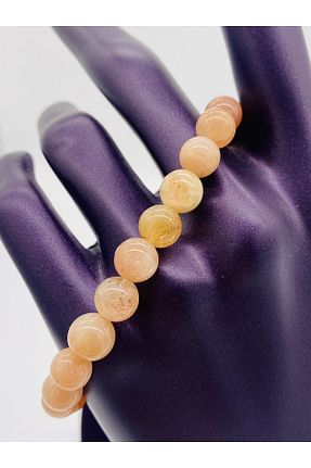 دستبند جواهر نارنجی زنانه سنگ طبیعی bedahşan - کد 686029232