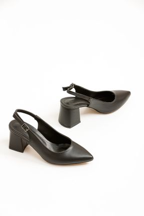 کفش پاشنه بلند کلاسیک مشکی زنانه پاشنه ضخیم پاشنه متوسط ( 5 - 9 cm ) کد 686117900
