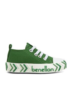 کفش اسنیکر سبز بچه گانه بند دار Benetton - کد 260727086
