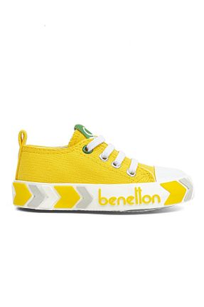 کفش اسنیکر زرد بچه گانه بند دار Benetton - کد 275079721