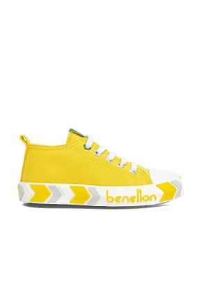 کفش اسنیکر زرد بچه گانه بند دار Benetton - کد 279668224