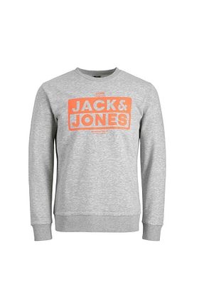 سوئیشرت طوسی مردانه ساده Jack & Jones - کد 370399954