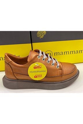 کفش کژوال قهوه ای زنانه چرم خالص Mammamia - کد 685581336