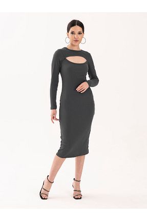 لباس طوسی زنانه بافت Teseteks - کد 686023226