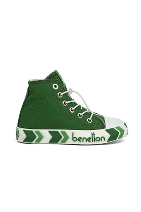 کفش اسنیکر سبز بچه گانه بند دار Benetton - کد 316916976