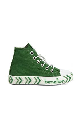 کفش اسنیکر سبز بچه گانه بند دار Benetton - کد 279679503