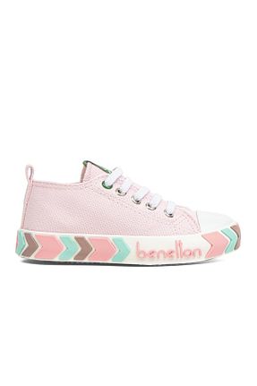 کفش اسنیکر صورتی بچه گانه بند دار Benetton - کد 279667958