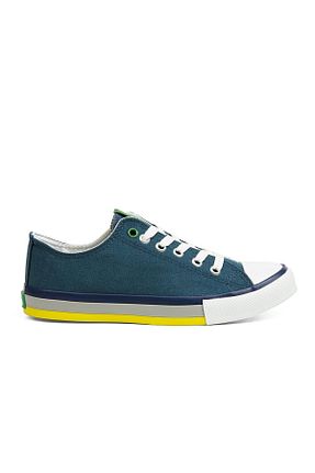 کفش اسنیکر آبی زنانه بند دار Benetton - کد 335607325