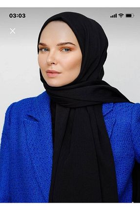 شال مشکی زنانه Medine İpeği Nilbutik - کد 686485918