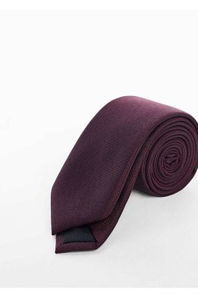 کراوات زرشکی مردانه پارچه ای MANGO Man - کد 377317662