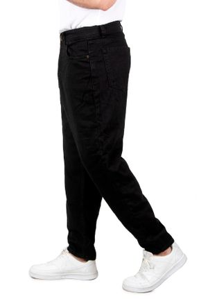 شلوار جین مشکی مردانه پاچه رگولار پنبه (نخی) ساده جوان استاندارد کد 684379127