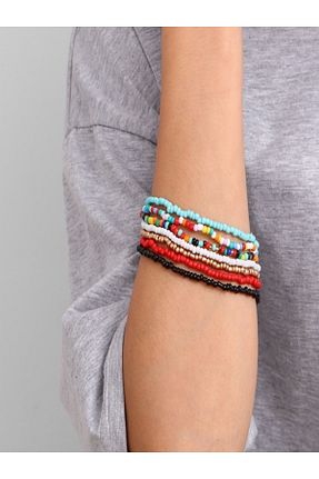 دستبند جواهر رنگی زنانه منجق İsabella Accessories - کد 687434310