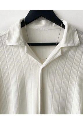 پیراهن سفید مردانه یقه اپاش رگولار کد 90525721