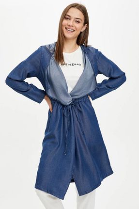 ترنچکت حجاب آبی زنانه بدون آستر Defacto - کد 38765172
