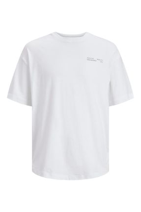 تی شرت سفید مردانه فرم فیت کد 687012412