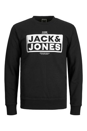 سوئیشرت مشکی مردانه ساده Jack & Jones - کد 370398190