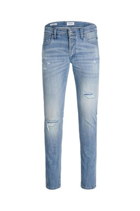 شلوار جین آبی مردانه پاچه راحت کد 687012561
