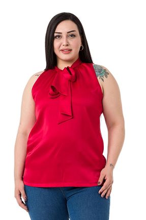 بلوز سایز بزرگ قرمز زنانه سایز بزرگ DISENTIS MODEST - کد 687050217