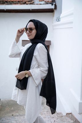 شال مشکی زنانه پلی استر AKLİMA BUTİK - کد 688522710