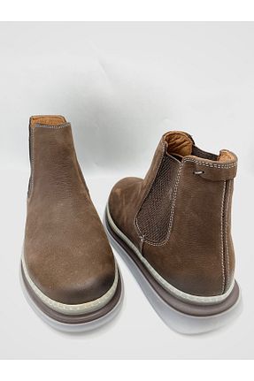 بوت / نیم بوت قهوه ای مردانه چرم خالص Maskaret - کد 688747480