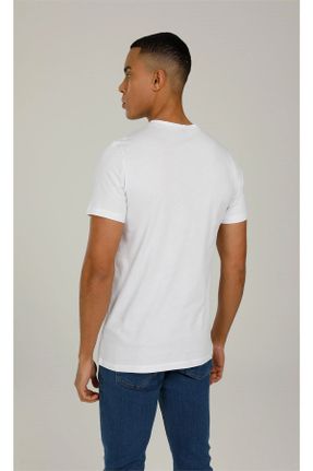 تی شرت سفید مردانه اورسایز کد 688806431