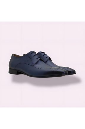 کفش کلاسیک سرمه ای مردانه چرم خالص Beue - کد 687832171