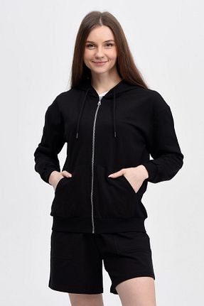 سوئیشرت مشکی زنانه ساده defys - کد 688336933