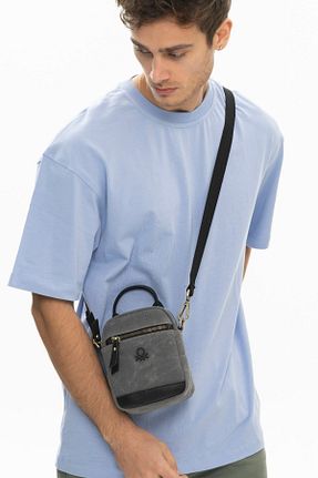 کیف دوشی طوسی مردانه United Colors of Benetton - کد 688652604