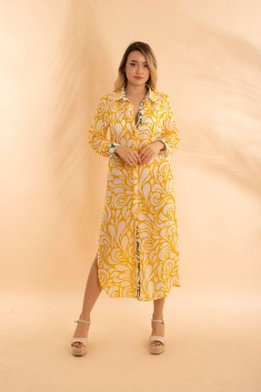 لباس زرد زنانه بافتنی Bonitas Beachwear - کد 688726084