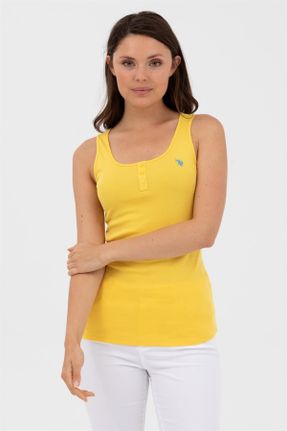 تی شرت زرد زنانه رگولار یقه گرد کد 688763859