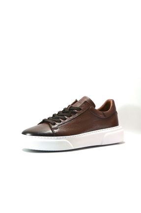 کفش کژوال قهوه ای مردانه چرم طبیعی پاشنه کوتاه ( 4 - 1 cm ) پاشنه ضخیم کد 688874630