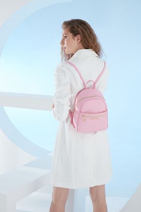 کوله پشتی صورتی زنانه سایز متوسط Pierre Cardin - کد 658968777