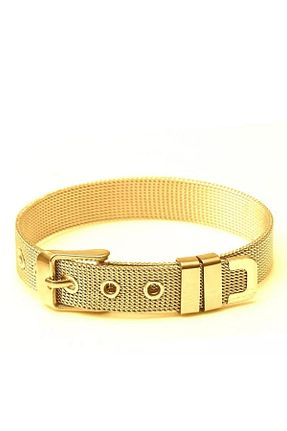 دستبند استیل (فولاد) طلائی زنانه استیل ضد زنگ stainless steel - کد 150716561