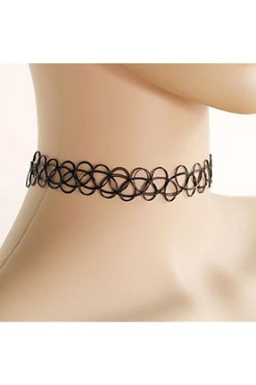 گردنبند جواهر مشکی زنانه فلزی miso aksesuar takı - کد 688289894