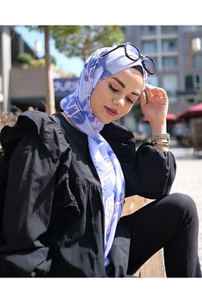 شال بنفش زنانه پنبه ای AKLİMA BUTİK - کد 688340129