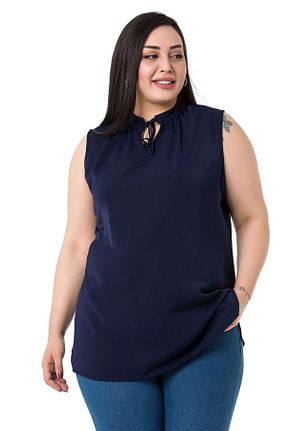 بلوز سایز بزرگ سرمه ای زنانه سایز بزرگ DISENTIS MODEST - کد 688589384