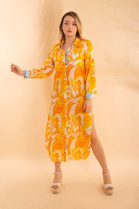 لباس نارنجی زنانه بافتنی Bonitas Beachwear - کد 689173615