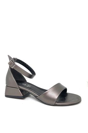 صندل طوسی زنانه پاشنه تخت YGTSHOES - کد 130521024