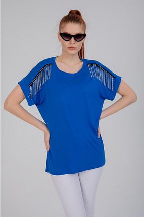 بلوز آبی زنانه ساده HaiModa - کد 689421762