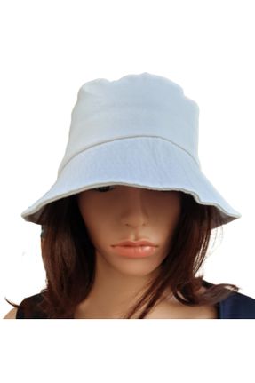 کلاه سفید زنانه پنبه (نخی) کد 148024308