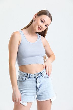 بلوز طوسی زنانه ساده D